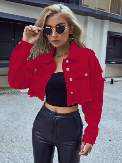 Veste Femme Courte en Jean