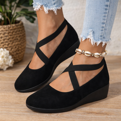 Ballerines À Talons Compensés Fermées