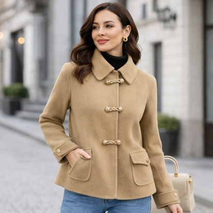 Manteau neuf en laine double face épais pour femmes