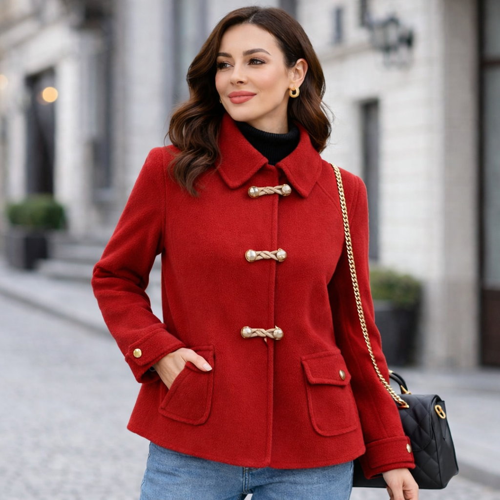 Manteau neuf en laine double face épais pour femmes