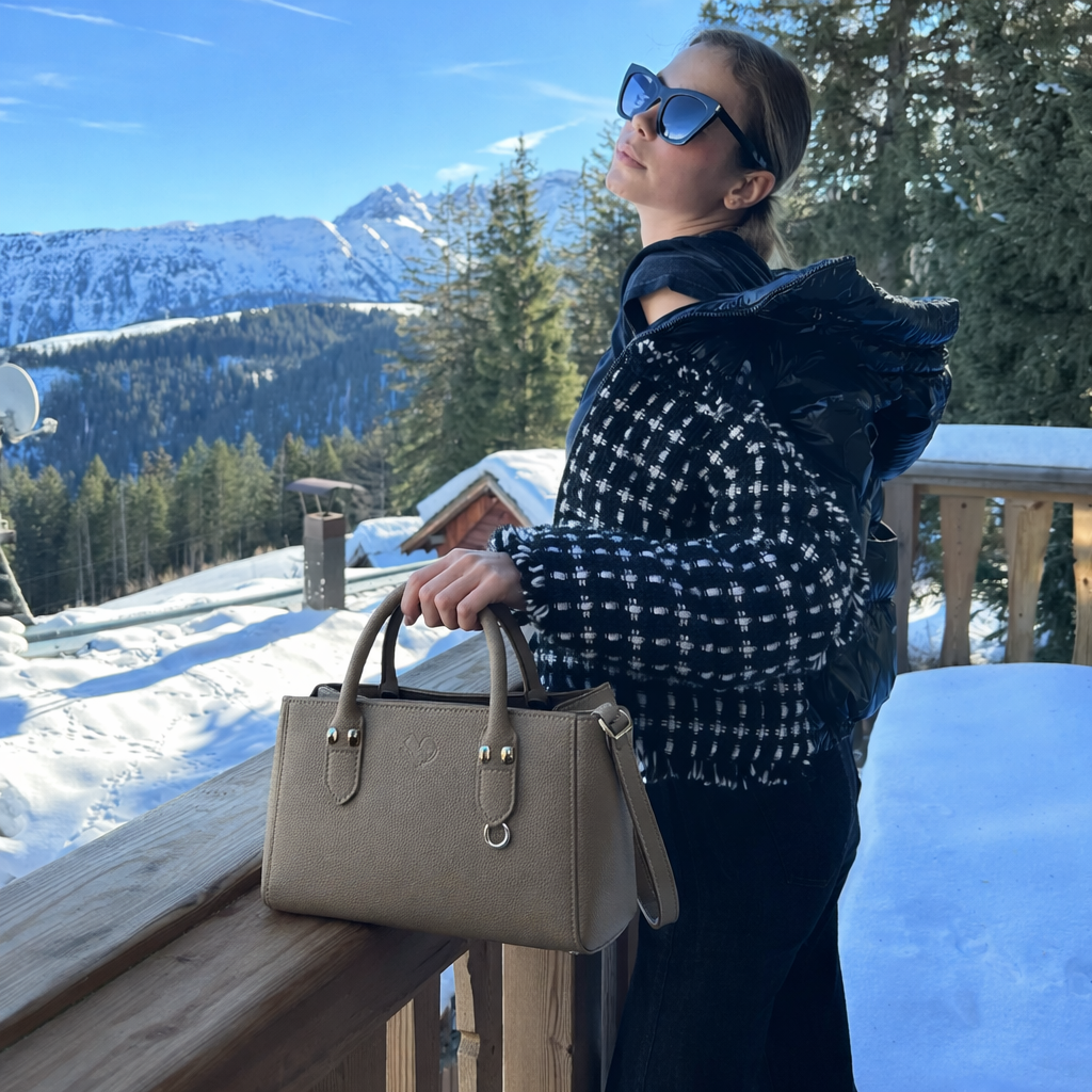 Sac à bandoulière portable en cuir de vachette