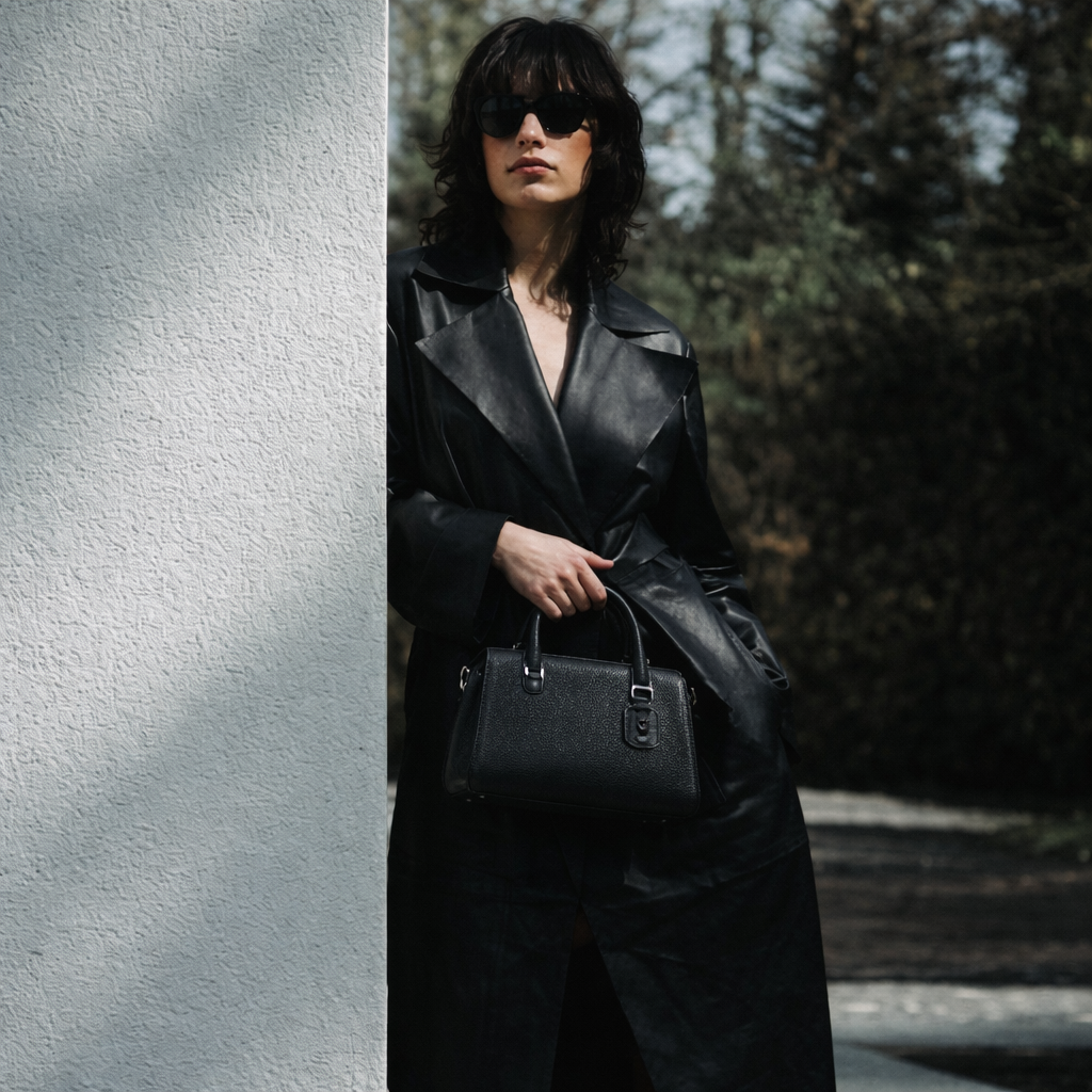 Sac à bandoulière portable en cuir de vachette