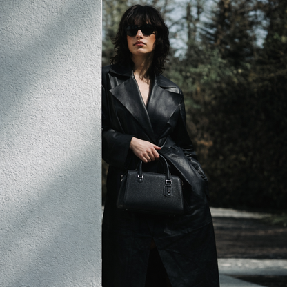 Sac à bandoulière portable en cuir de vachette