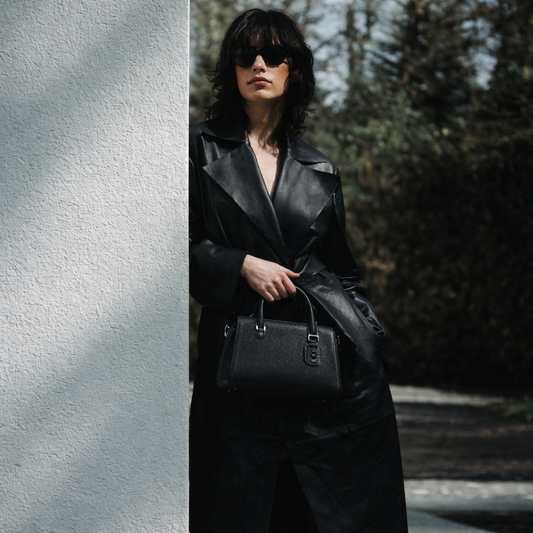 Sac à bandoulière portable en cuir de vachette