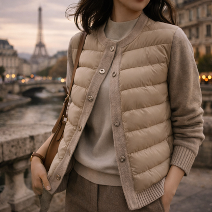 Veste en duvet décontractée avec fermeture