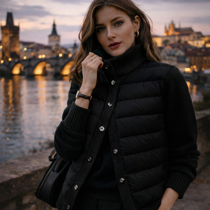 Veste en duvet décontractée avec fermeture