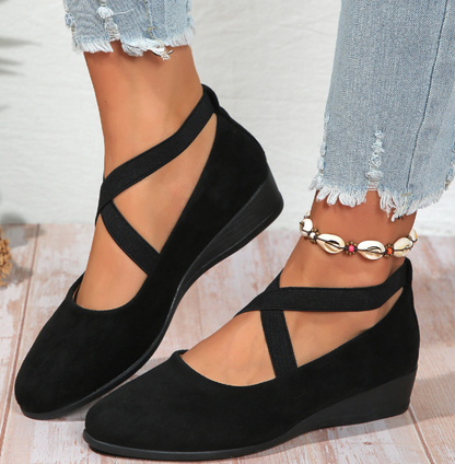 Ballerines À Talons Compensés Fermées