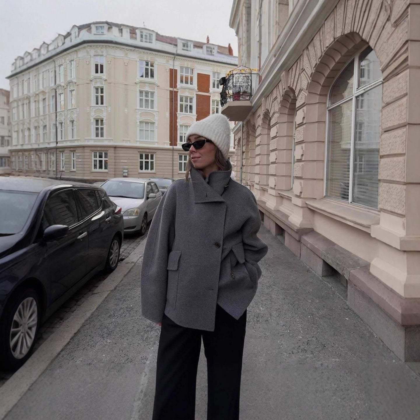 Manteau décontracté à simple boutonnage