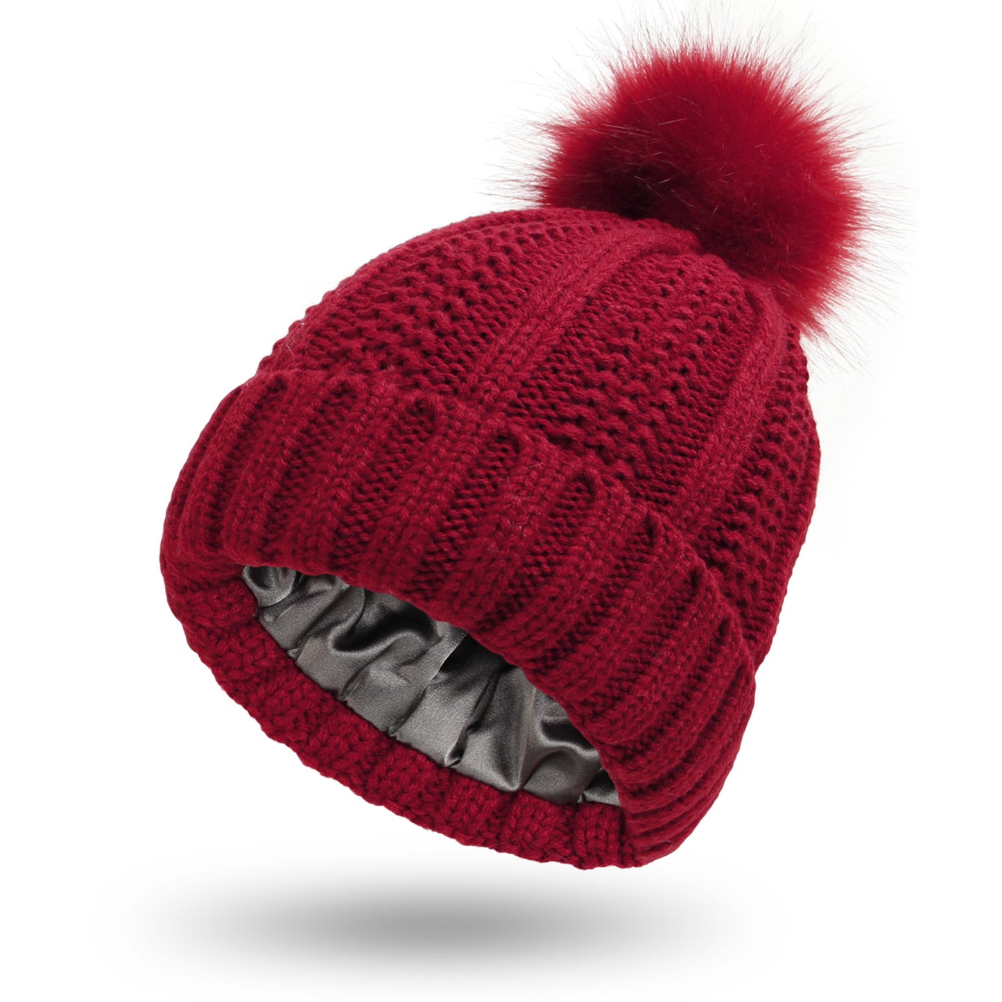 Bonnet d’Hiver Femme en Maille Doublée – Chaud, Extensible