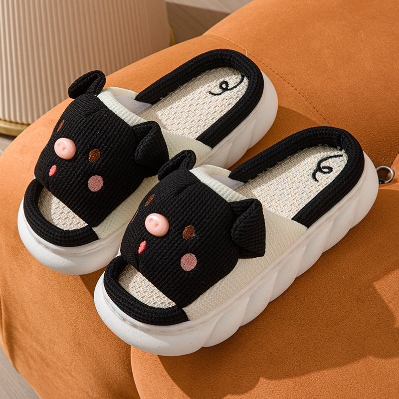 Chaussons mignons en forme de cochon