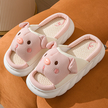 Chaussons mignons en forme de cochon