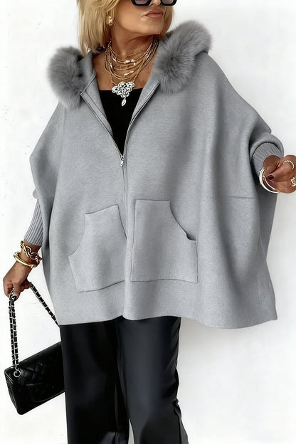 Cardigan Cape Oversize Femme – Chaud & Élégant