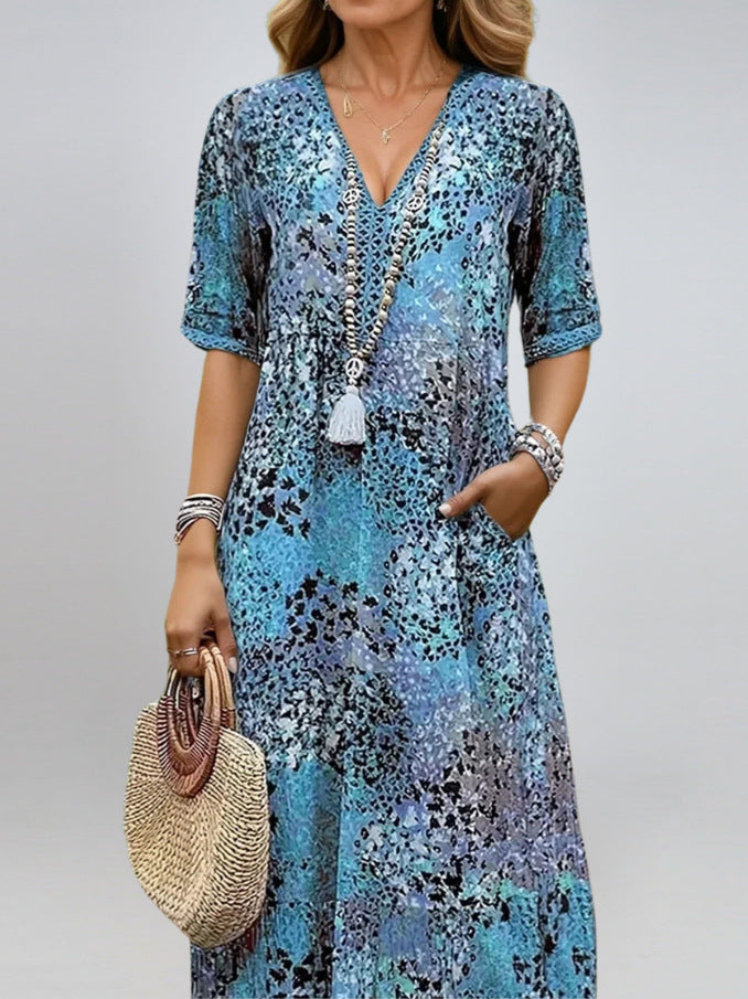 Robe à col en V