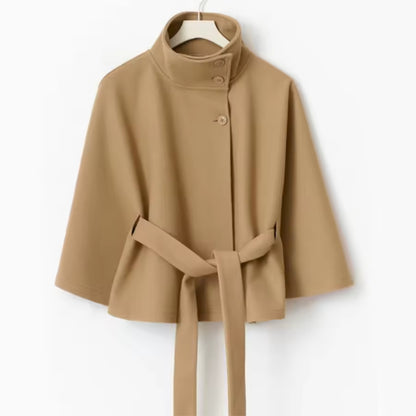 Veste  Trench Femme Col Montant Ceinturé