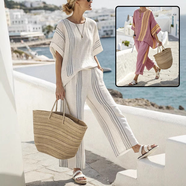 Ensemble Rayé Été Luxe