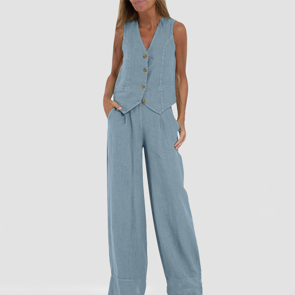 Ensemble Gilet Pantalon Femme Chic