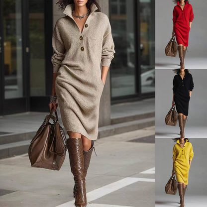 Robe-pull à manches longues