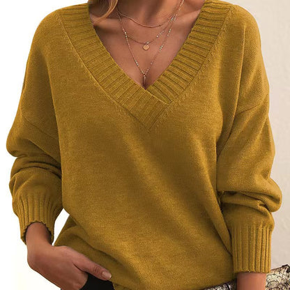 Pull Col V Femme