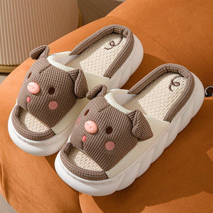 Chaussons mignons en forme de cochon