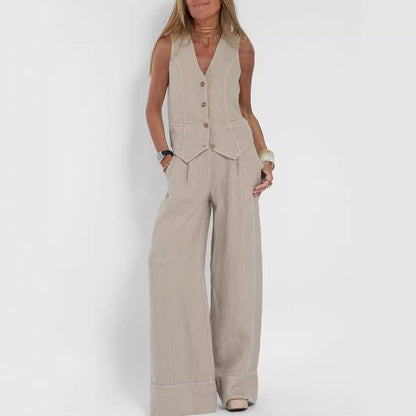 Ensemble Gilet Pantalon Femme Chic