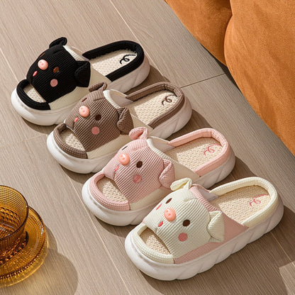 Chaussons mignons en forme de cochon