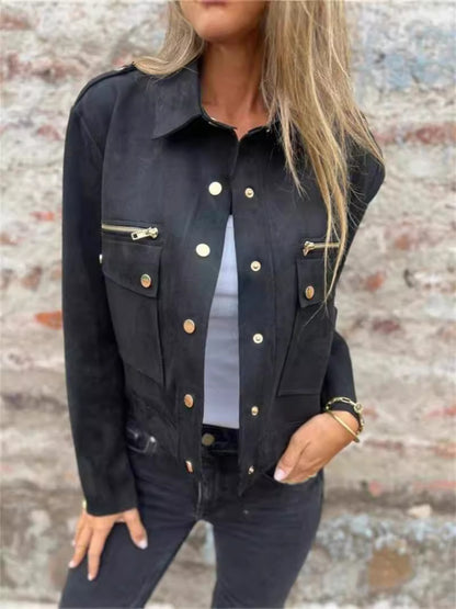 Vestes Revers avec  Manches Longues