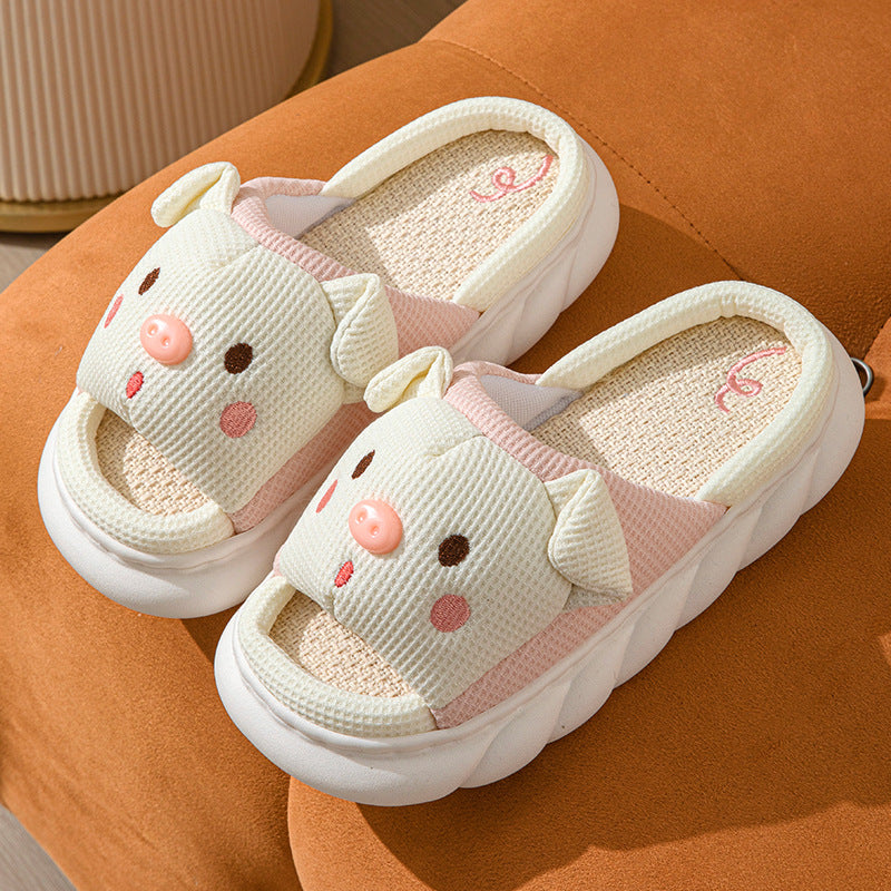 Chaussons mignons en forme de cochon