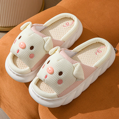 Chaussons mignons en forme de cochon