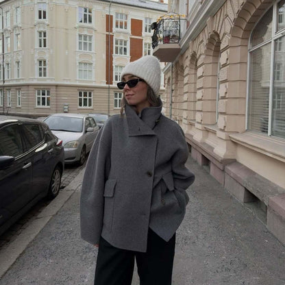 Manteau décontracté à simple boutonnage