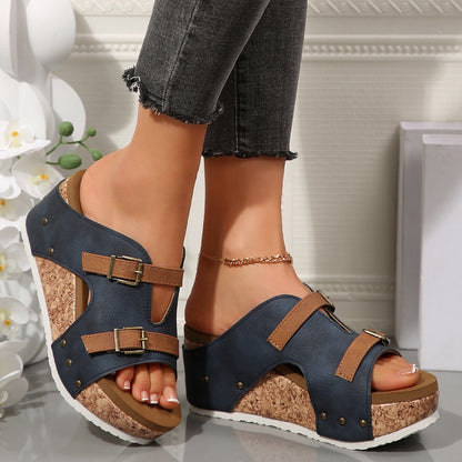 Sandales compensées confort