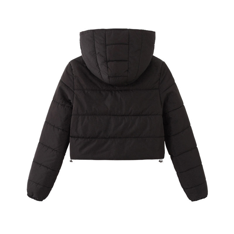 Veste Courte Femme à Capuche Zippée – Hiver Chaud