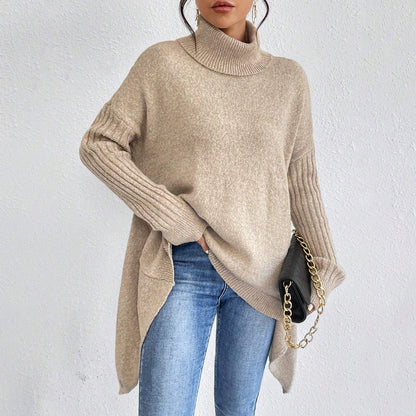 Pull Col Roulé Asymétrique Femme