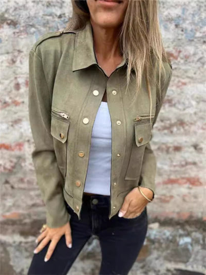 Vestes Revers avec  Manches Longues