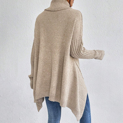 Pull Col Roulé Asymétrique Femme