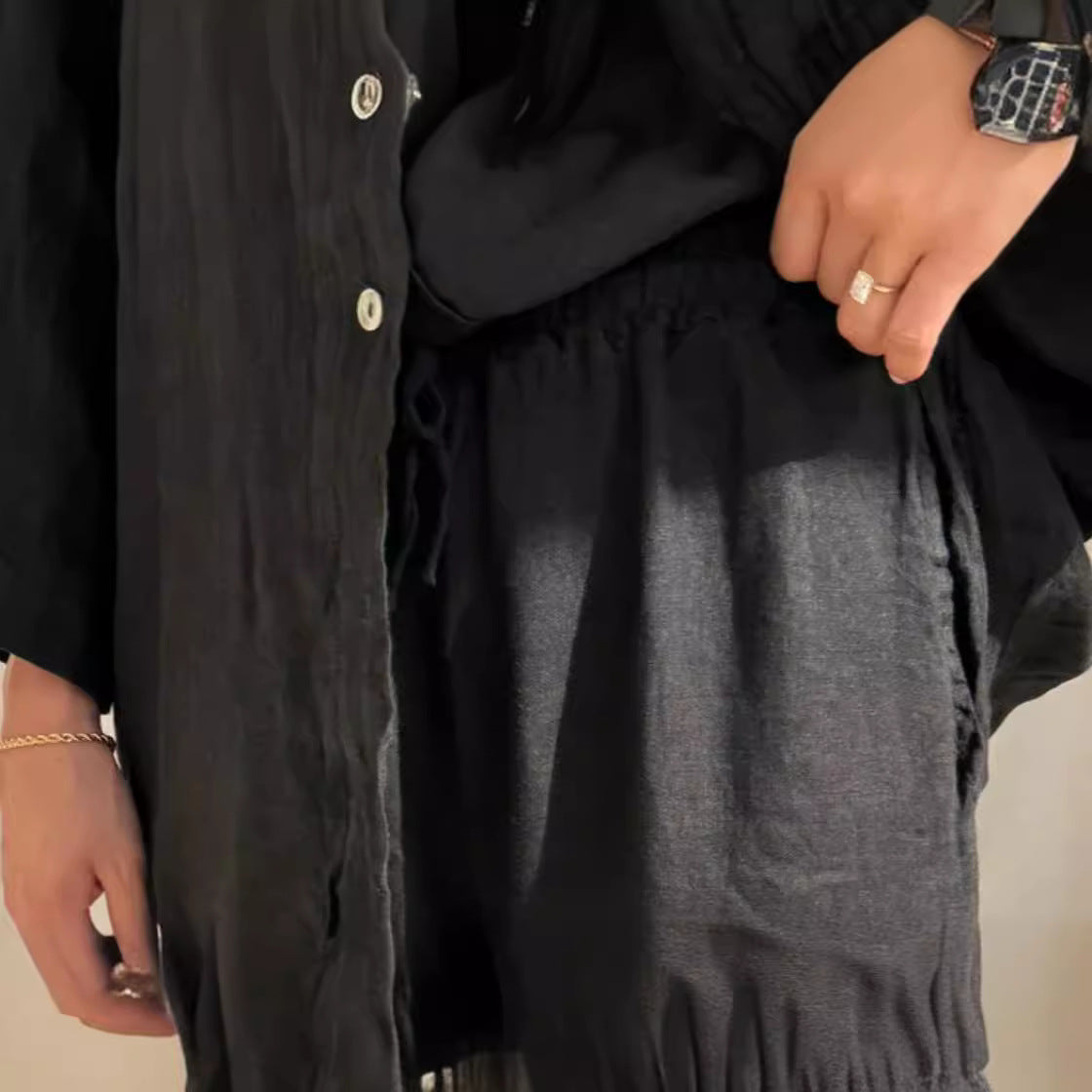 Ensemble Chemise Pantalon Large Femme