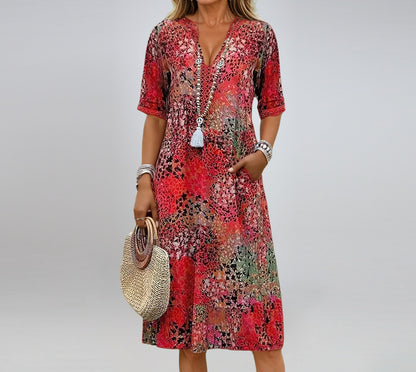 Robe à col en V